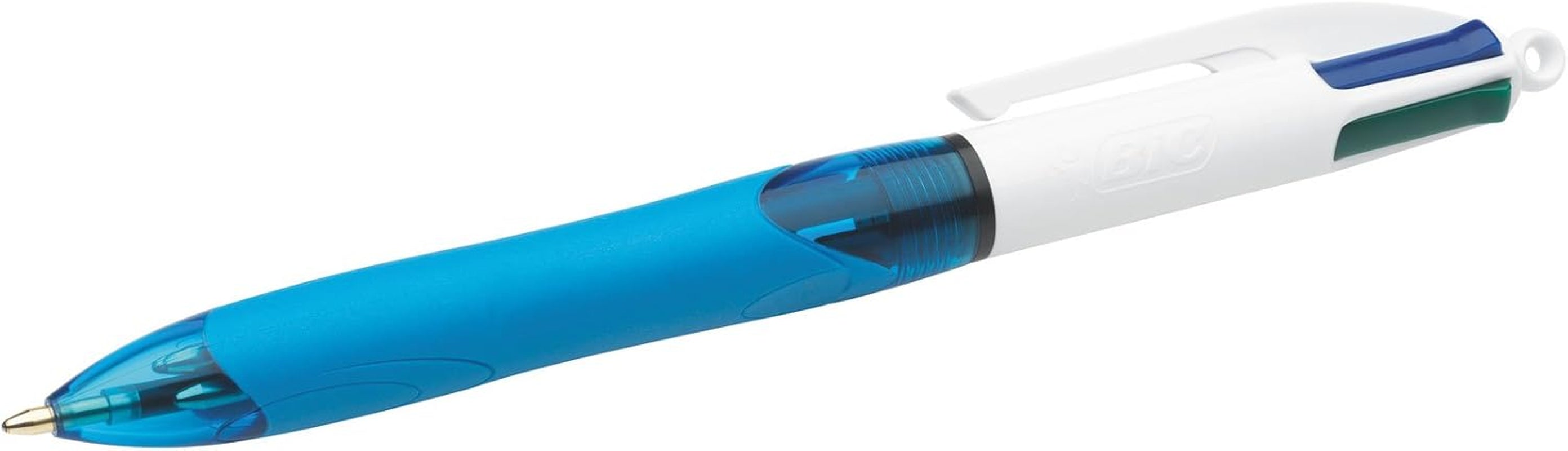 4 Colours Retractable Ballpoint Pens, Medium Point (1.0 Mm) Every-Day Writing Pens with Extra Comfort Grip, Blue, Pack of 3