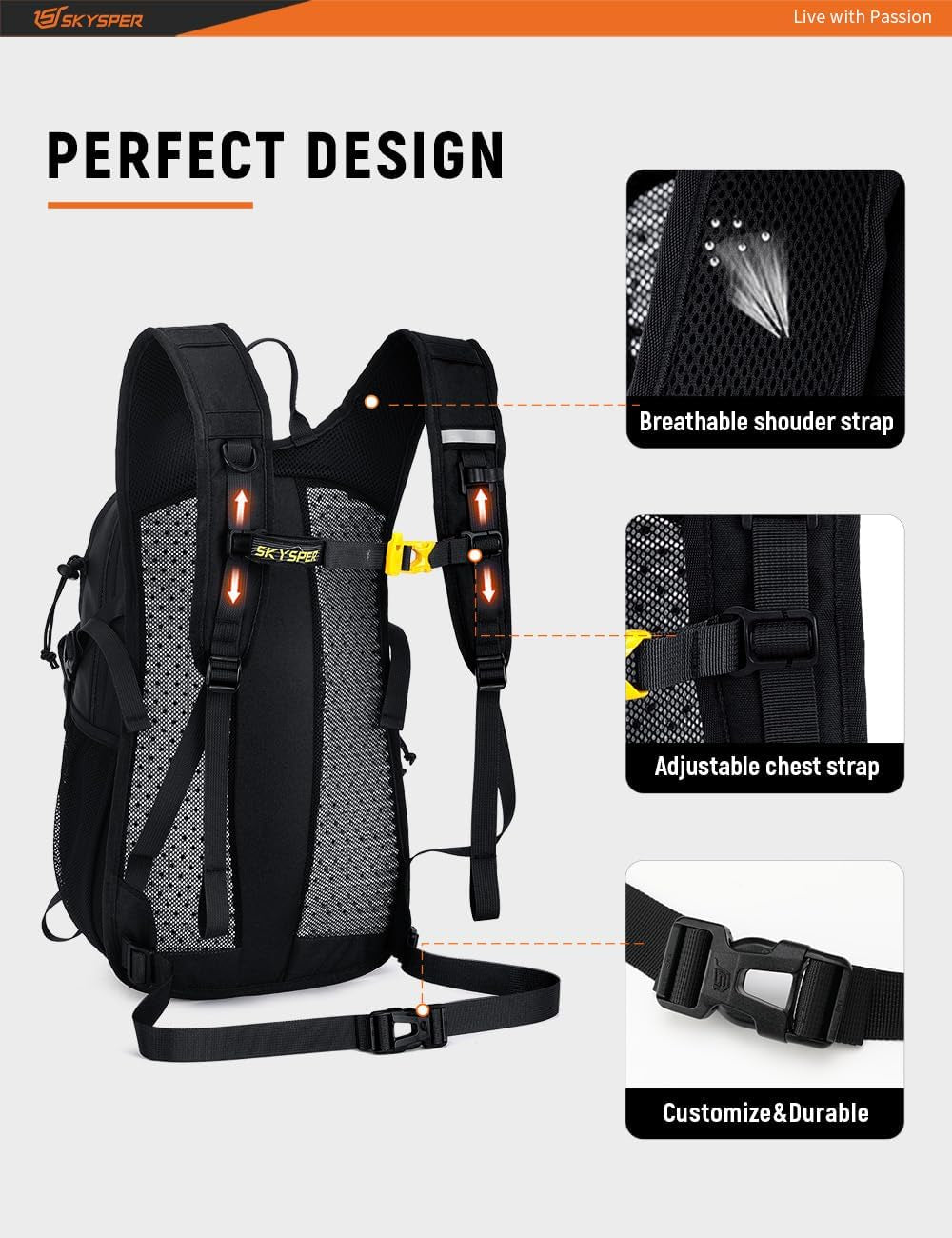 Hiking Backpack - 20L Small Hiking Daypack Lightweight Hiking Backpack, Breathable Day Pack, Backpacking for Women Men