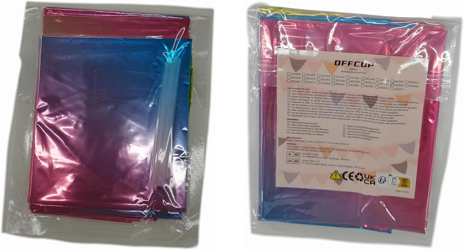 Helium Balloons, 40 Inches Number Balloons 16, Foil Balloons Birthday Balloon Large Numbers Balloons for Birthday Wedding Party Decorations Celebration Supplies (Gradient)