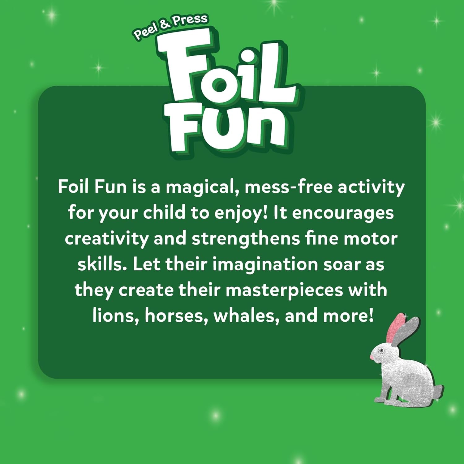 Foil Fun - Animals, Mess-Free Art for Kids, Craft Kits & Supplies, DIY Creative Activity, Travel Toys, Gifts for Girls & Boys Ages 4, 5, 6, 7, 8, 9