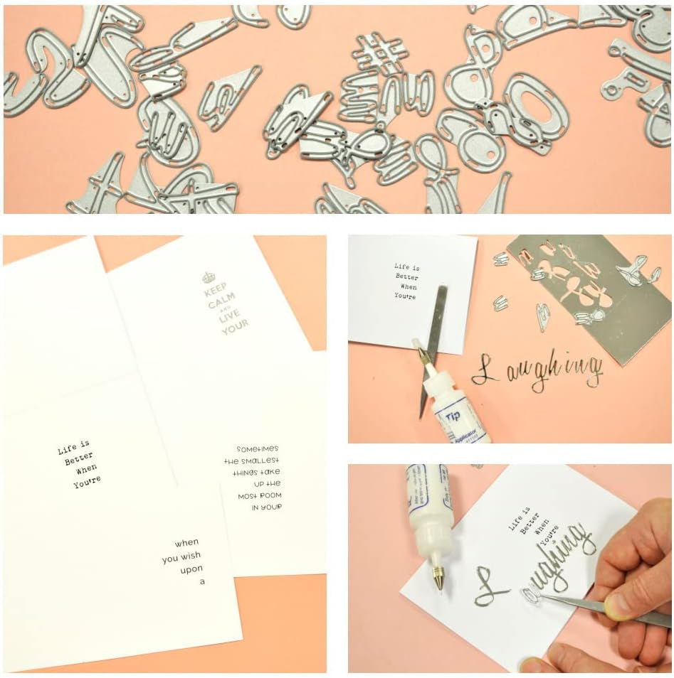 Thinlits Die Set 69Pk-Script Upper & Lower by Tim Holtz, Metal, Silver, 19.1 X 14.4 X 0.4 Cm