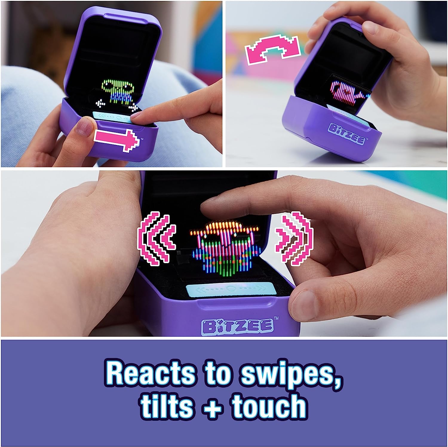 Interactive Toy Digital Pet with 15 Animals Inside, Virtual Electronic Pets React to Touch, Kids Toys for Girls and Boys