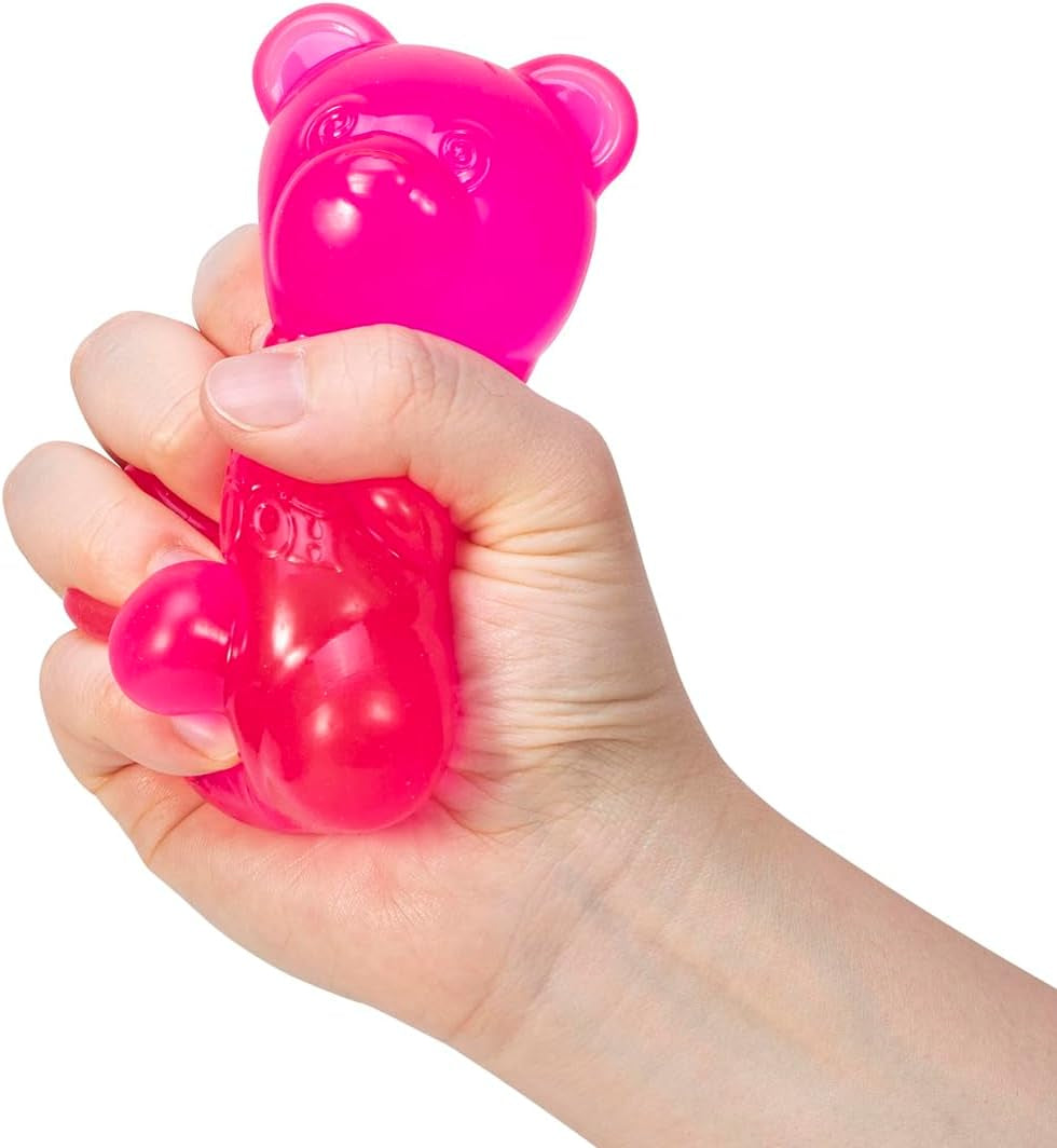 Needoh Gummy Bear - Sensory Fidget Toy with Jelly-Like Filling - 3.5" Tall - Colors May Vary (Pack of 1)
