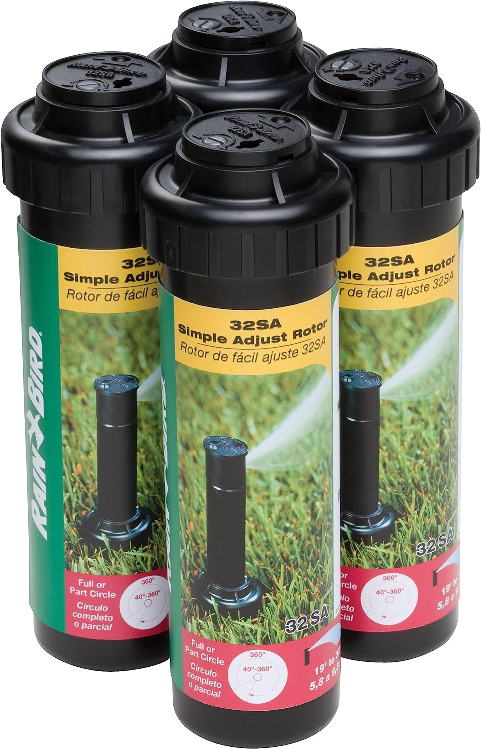32SA/4PKS Simple Adjust 32SA Gear Drive Rotor, Adjustable 40° - 360° Pattern, 19' - 32' Spray Distance, 4-Pack