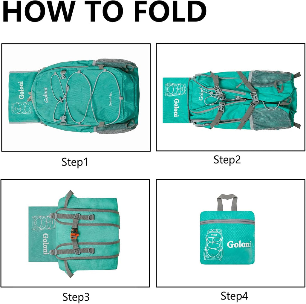 Ultra Lightweight Packable Backpack 40L - Foldable Hiking Backpack Water Resistant Small Foldable Daypack for Travel,Sky Blue