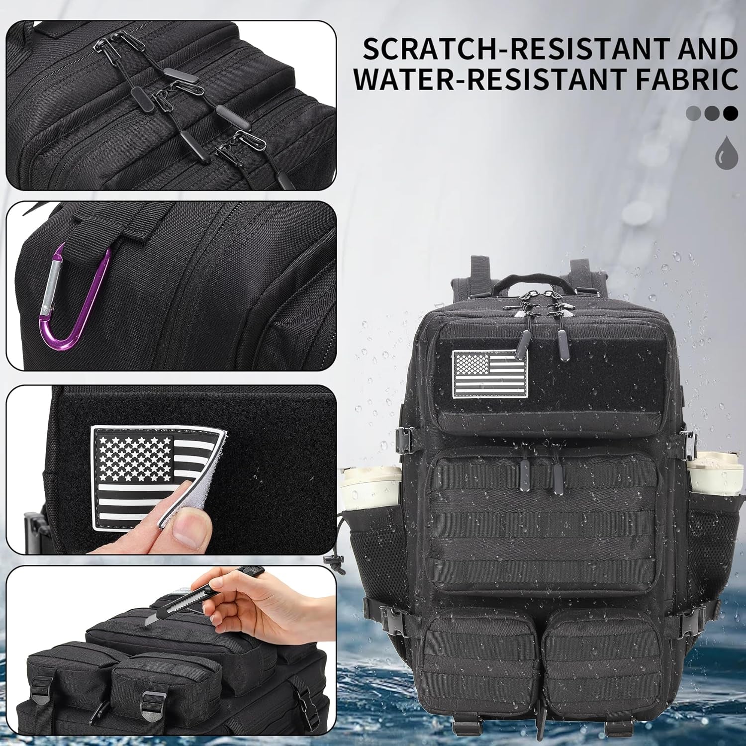 55L Tactical Backpack Heavy Duty Military Rucksack Molle Backpack 3 Day Assault Pack for Work Outdoors