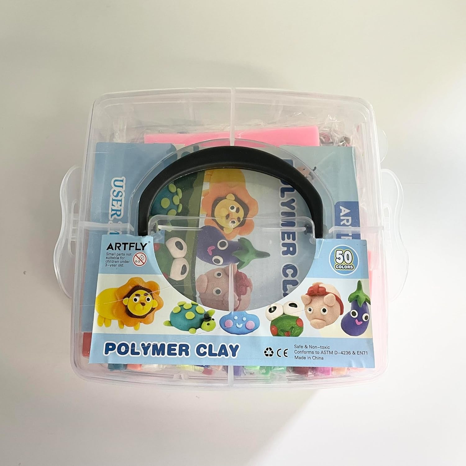 Polymer Clay, 50 Colors Clay Kit, Oven Bake Modeling Clay, Creative Polymer Clay Kit with Sculpting Tools and Jewelry Accessories, Non-Toxic, Ideal DIY Clay Gifts for Adults and Teens