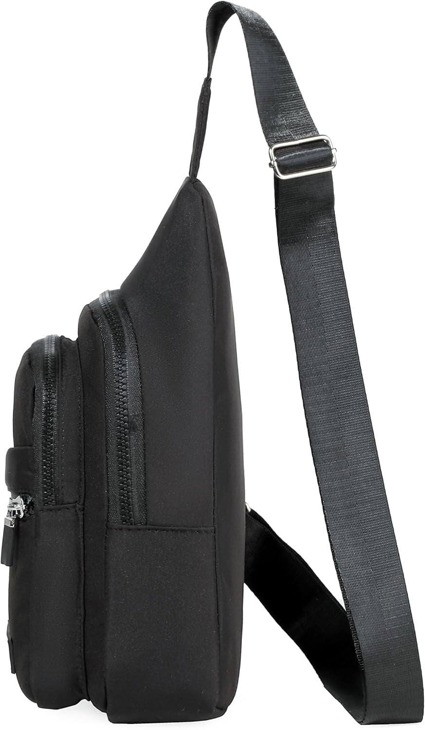 Small Sling Backpack Crossbody Sling Bag Fanny Pack Cross Body Bag for Outdoors Hiking Traveling - Black