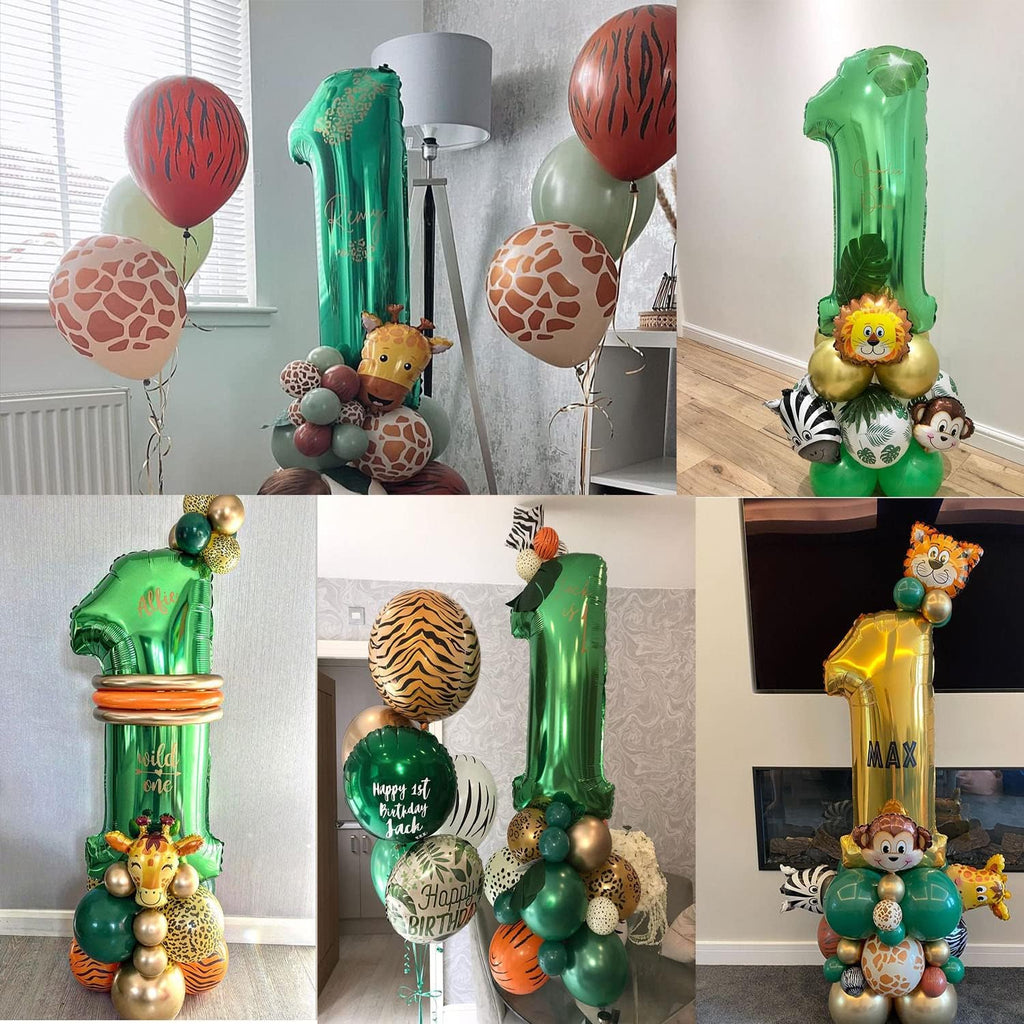 Jungle 1St Birthday Decoration - Wild One, Giraffe & More Balloons