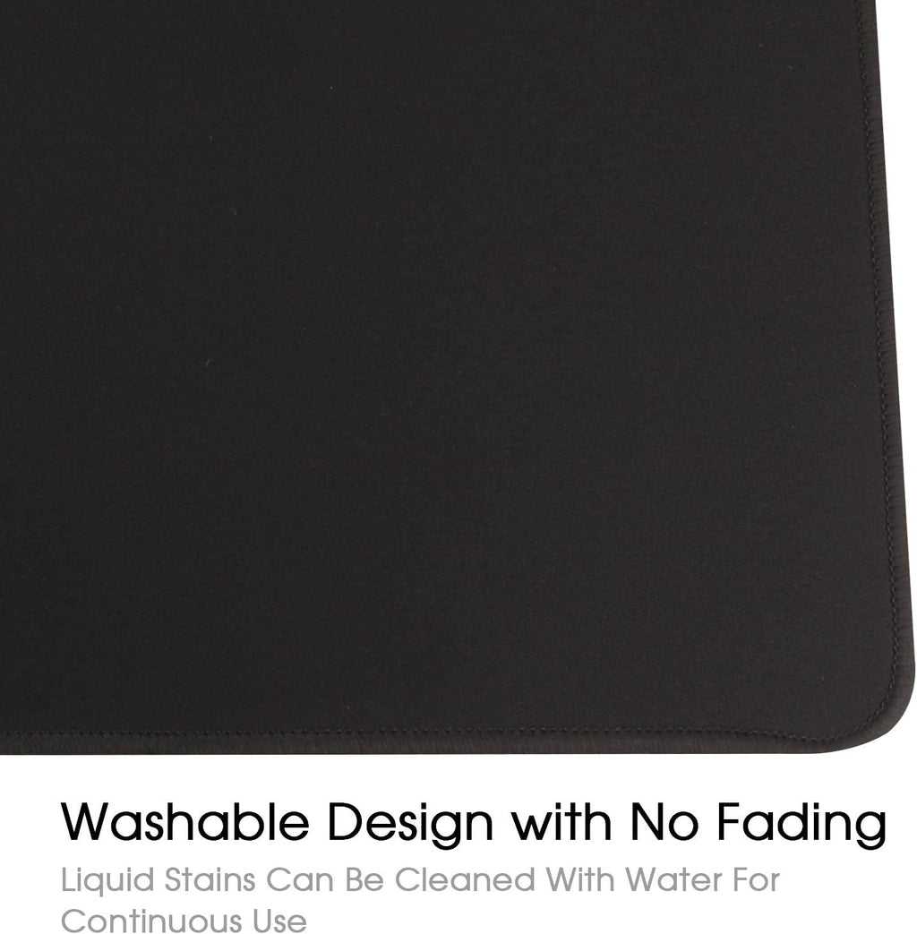 Mouse Mat/Large Mouse Pad 600X300X3 Mm | XL Mousepad | Desk Mat/Gaming Mouse Pad | Improved Precision and Speed | Rubber Base for Stable Grip on Smooth Surfaces | Table Pad(60X30 Black)