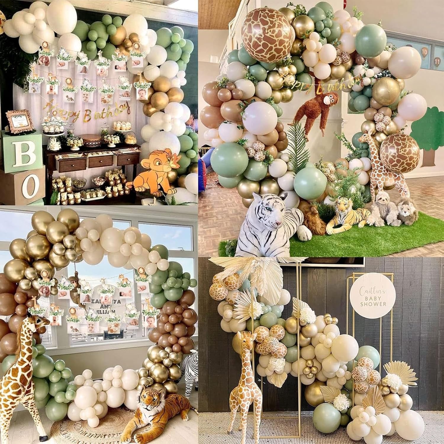 1St Birthday Decorations for Boys Girls, Wild One Birthday Decorations Jungle Safari First Birthday Decorations for Kids Boys