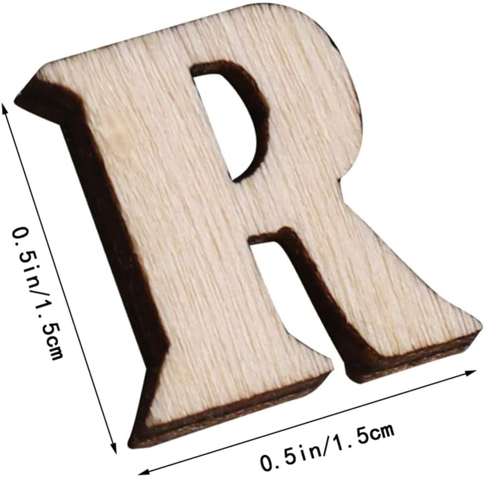 100Pcs Small Mini Wooden Letters for DIY Craft Letters A-Z Home Decor Kids Early Educational Learning Toys Games