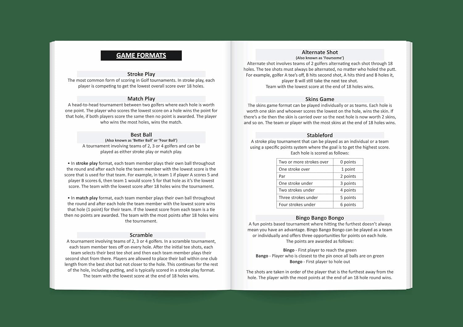 Golf Log Pocket Notebook - Progress Tracker, 50 Detailed Rounds of Golf, Yardage Section, Golf Terminology & Game Formats