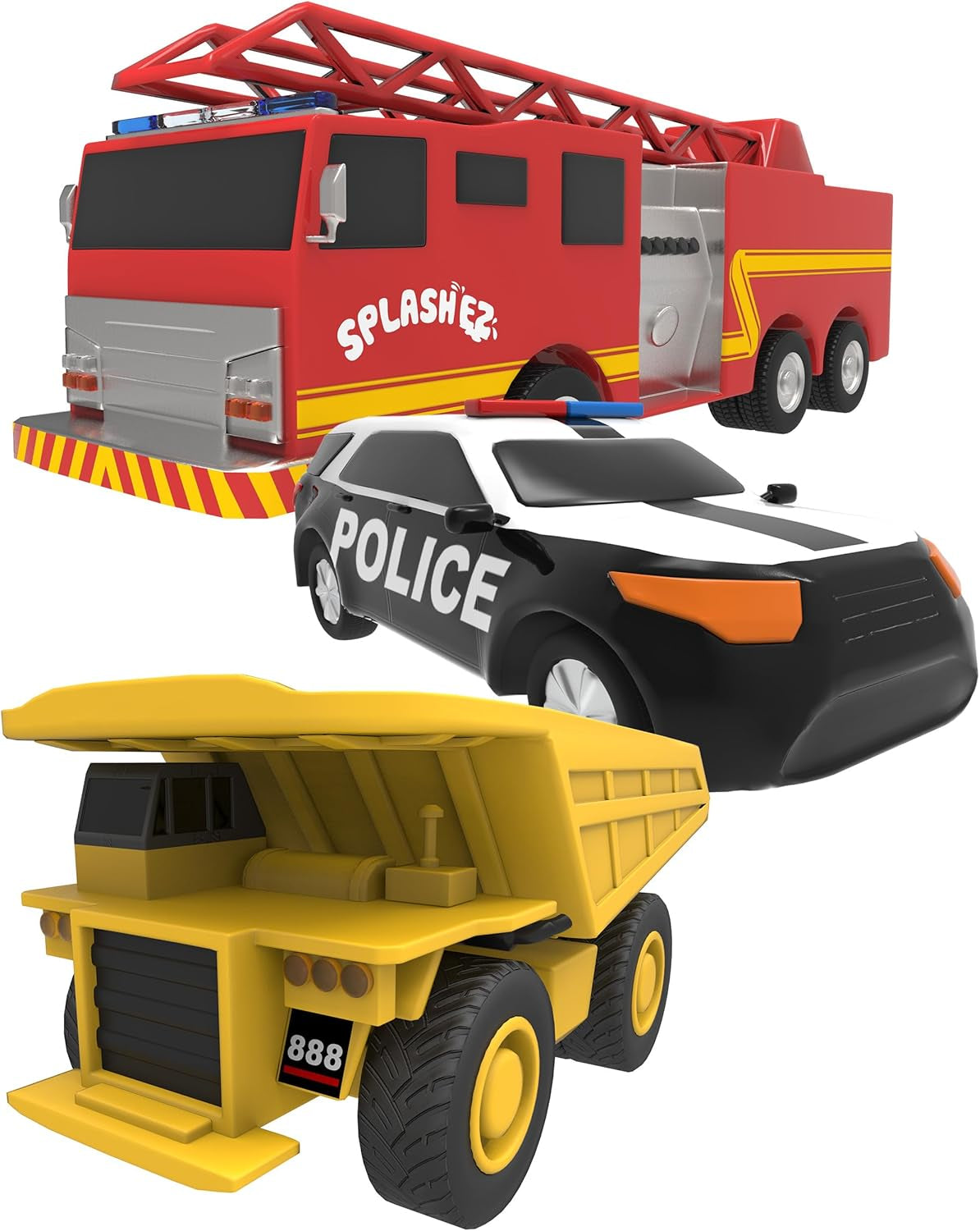 Mold Free Baby Bath Toys, No Hole Bath Toys for Toddlers, Bathtub Cars Set for Kids Ages 1-3, No Mold Floating Water Vehicles Set for Pool, Bpa-Free, Safe, Fun, Infant Ages 1 3 6 12 18 Months