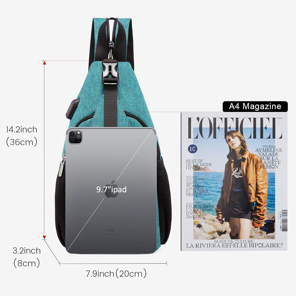 Sling Bag for Women Casual Daypack Nylon Crossbody Sling Backpack Travel Shoulder Bag Hiking Daypack