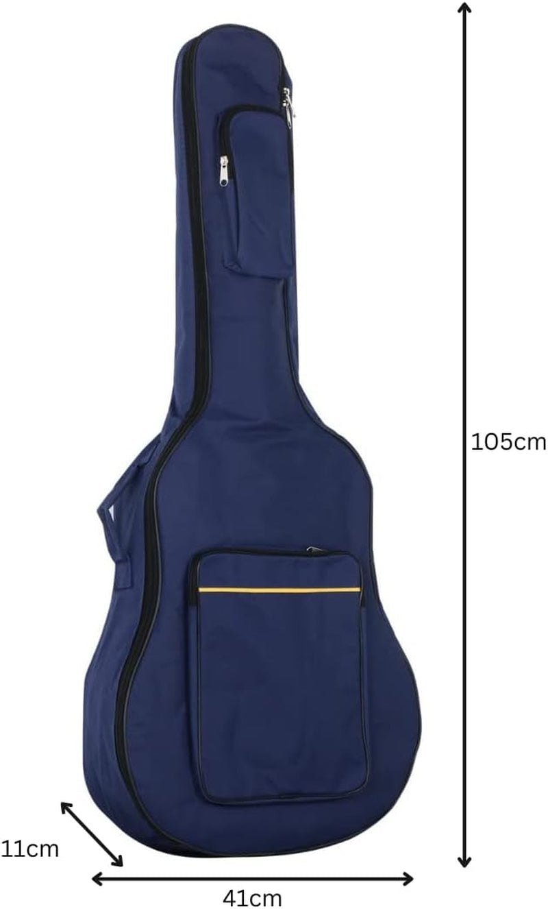 Guitar Bag with Shoulder Straps - Waterproof Padded Case - Bass, Acoustic & Classical Guitar Gig Bag - Perfect for Travelling