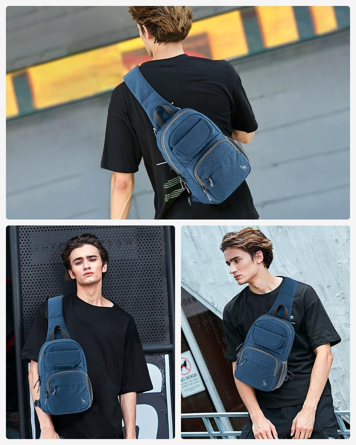 Sling Bag Crossbody Backpack for Men, One Strap Backpack Hiking Daypack Chest Bag for Women