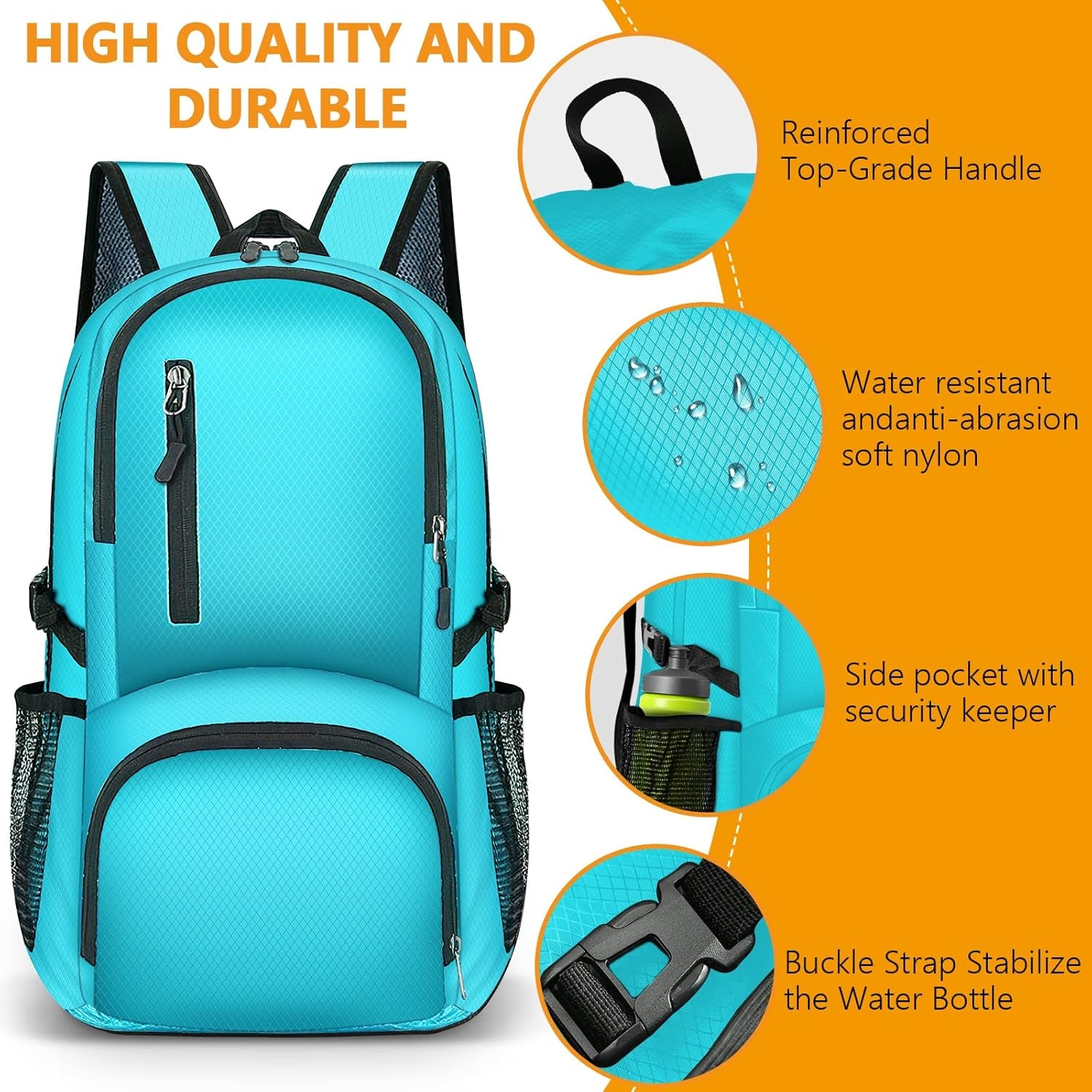 26L Hiking Backpack, Foldable Sports Daypack Camping Gear Travel Must Haves Outdoor for Women Men