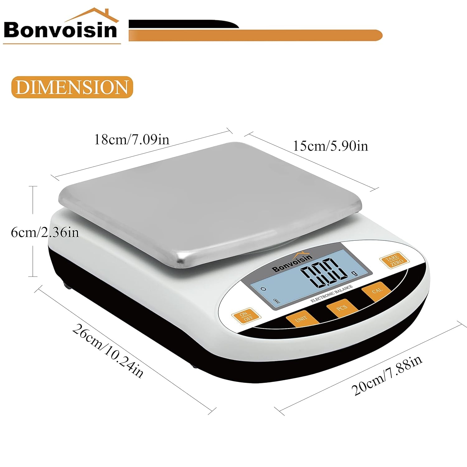 0.01G Lab Scale Digital Precision Analytical Balance High Precision Electronic Balance Jewelry Scale Kitchen Scale Scientific Scale Laboratory Scale Balance 10Mg Readability (5000Gx0.01G)