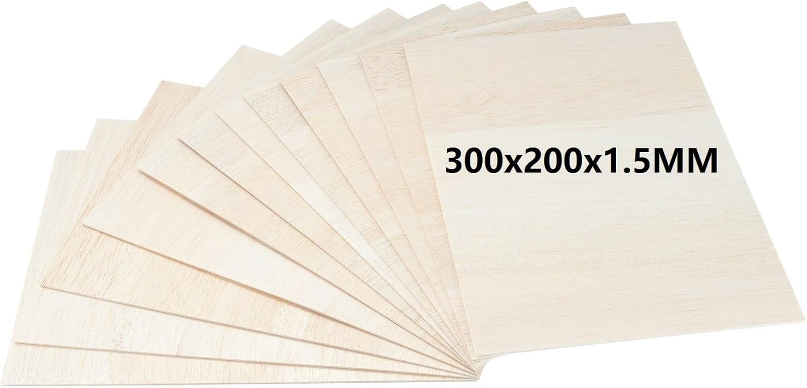 12 Pack Balsa Wood Sheets, 300X200X1.5Mm Balsa Sheet, A4 Wood Sheet Unfinished Blank, A4 Wooden Board for Arts and Crafts, School Projects
