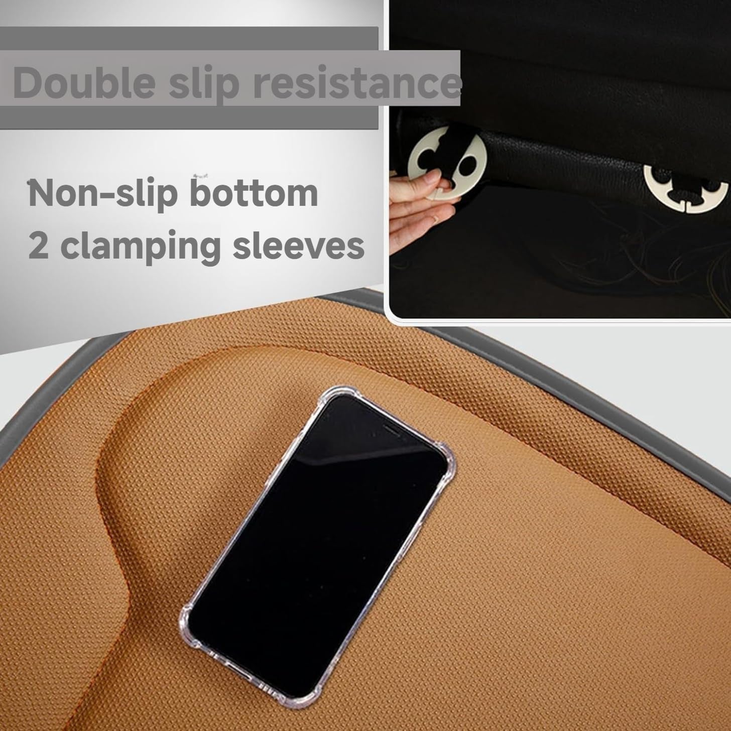 Memory Foam Seat Cushion - 3Cm Height Boost & Coccyx Pain Relief, Breathable Anti-Slip Gel Base for Car/Office Chair, Ergonomic Lumbar Support (Black)