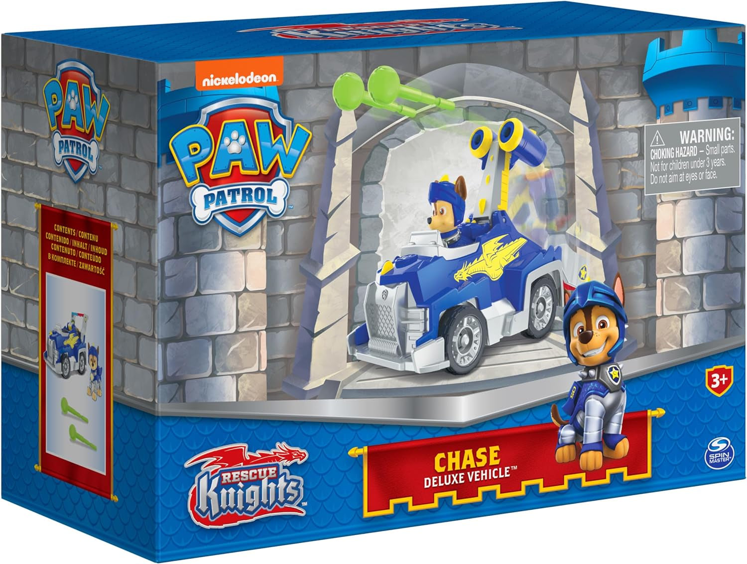 , Rescue Knights Chase Transforming Toy Car with Collectible Action Figure, Kids Toys for Ages 3 and Up