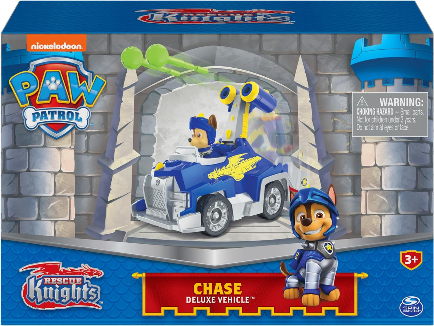 , Rescue Knights Chase Transforming Toy Car with Collectible Action Figure, Kids Toys for Ages 3 and Up