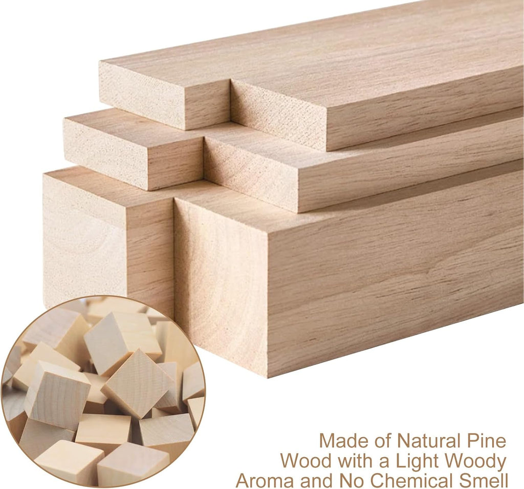Small Wooden Cubes, 500 PCS Wooden Blocks for Craft, Natural Square Wood Blocks Educational Wood Craft Cubes Unfinished Wood Cubes for DIY Handmade Decoration Woodcrafts