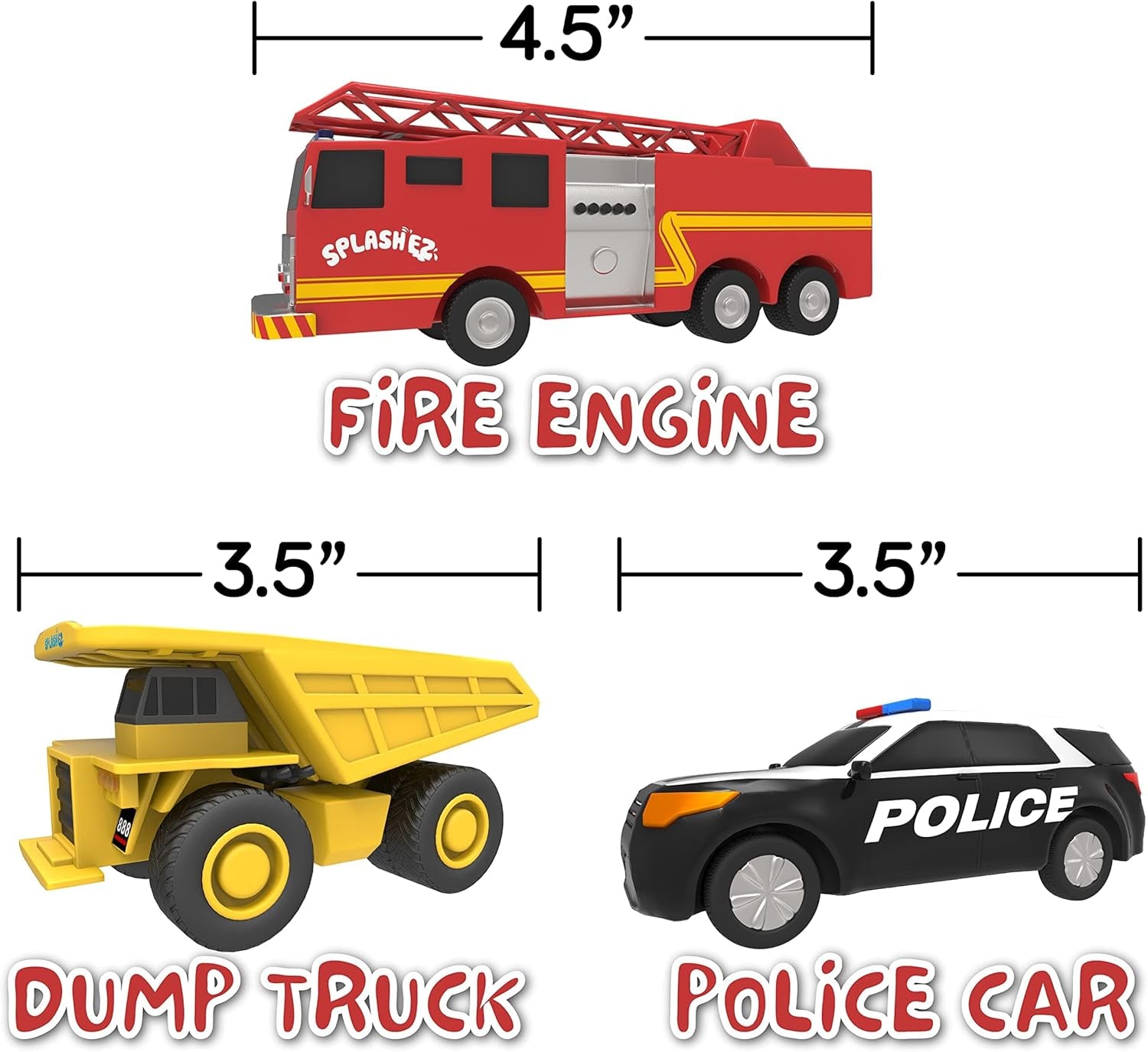 Mold Free Baby Bath Toys, No Hole Bath Toys for Toddlers, Bathtub Cars Set for Kids Ages 1-3, No Mold Floating Water Vehicles Set for Pool, Bpa-Free, Safe, Fun, Infant Ages 1 3 6 12 18 Months