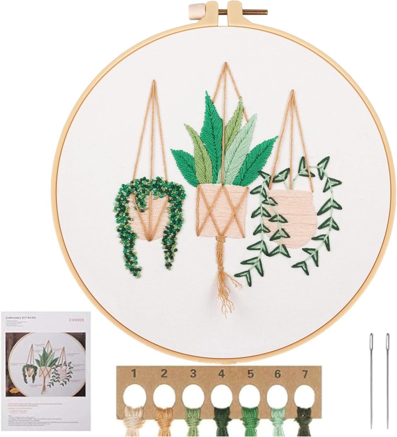 Full Range Embroidery Starter Kit, Embroidery Kit for Beginners ,Cross Stitch Kit Includes DIY Cross Stitch Stamped Embroidery Kit for Adults Beginner Starter,Cross Stitch Kits for Adults Beginners.
