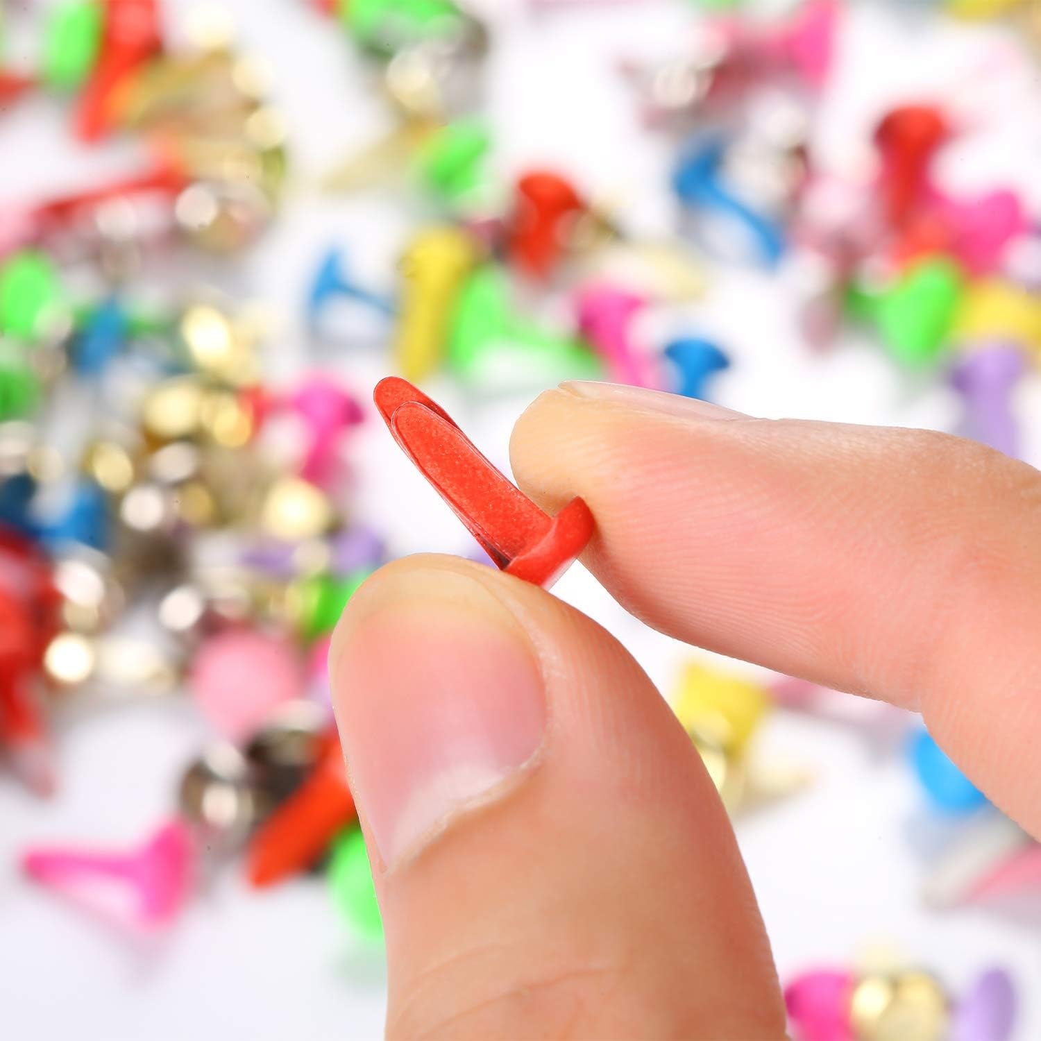 200 Pcs Split Pins Pastel Metal Brad Fasteners Mini Brads, 8Mm X 12Mm Multicolor round Brads for Paper Craft DIY Stamping Scrapbooking