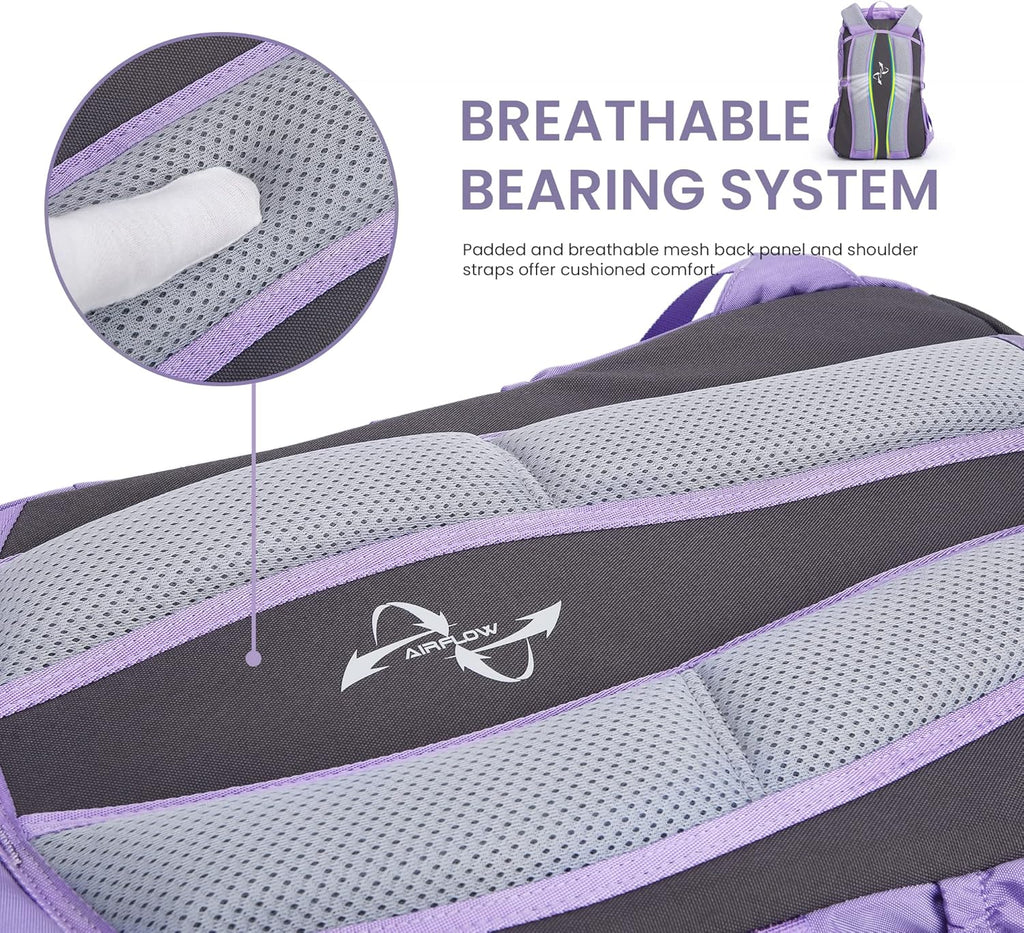 Small Hiking Backpack 28L Travel Daypack Lightweight for Women for Outdoor Camping, 20.5×12.2×6.3 In，Purple