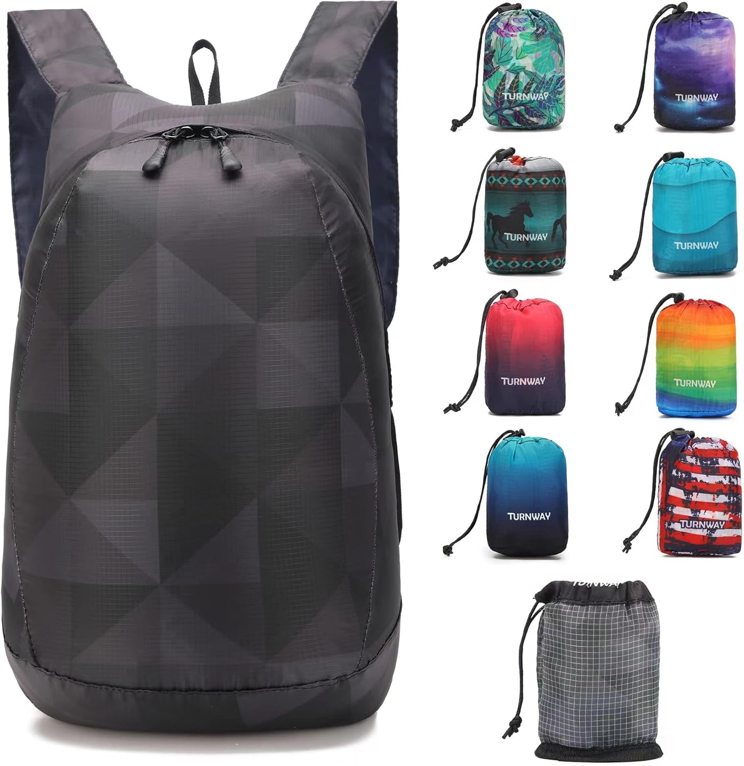 Ultra Lightweight Water-Resistant Packable Backpack, Foldable Hiking Daypack for Travel Camping Cycling Outdoor