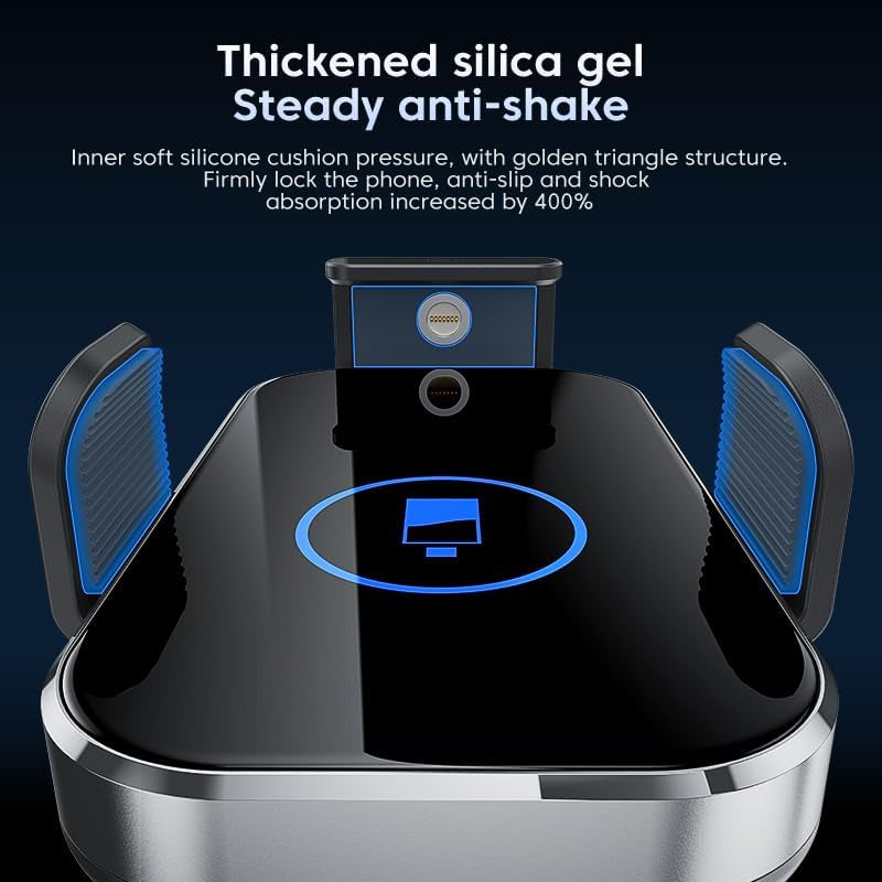 Wireless Car Charger for All Smartphones, Auto-Clamping 15W Qi Fast Charging Wireless Car Charger, Air Vent Car Phone Mount for Iphone16/15/14/13/12/11 Etc
