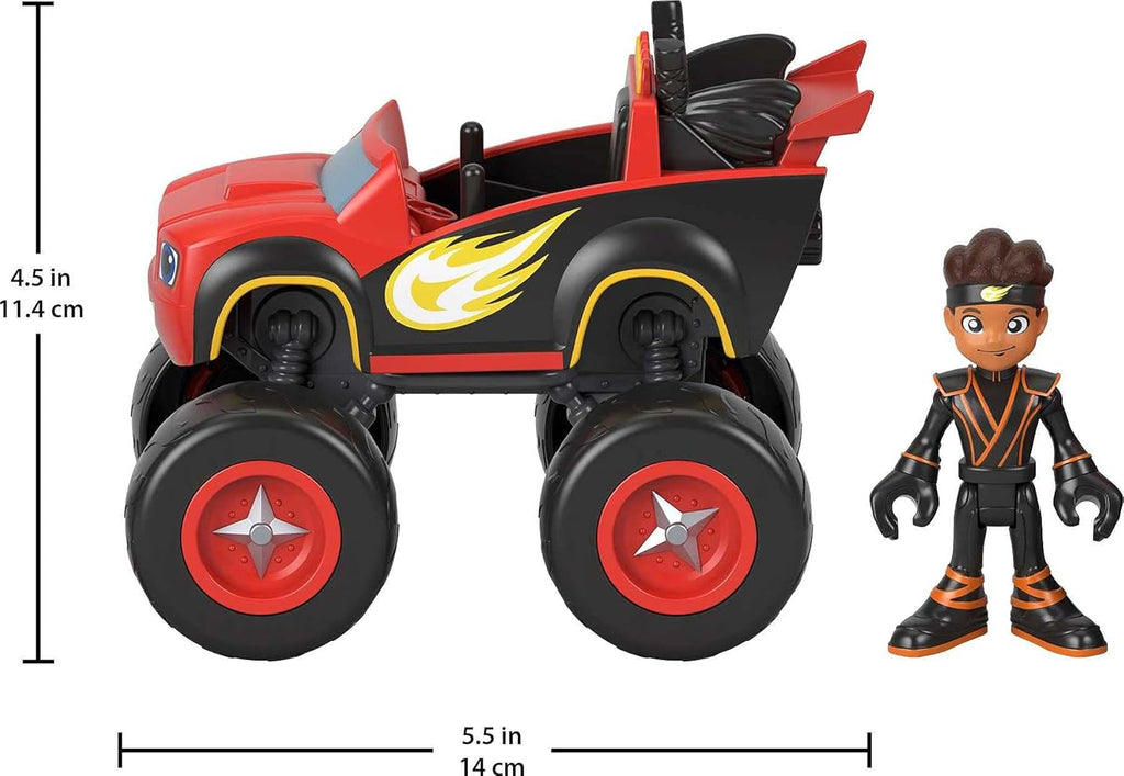Blaze and the Monster Machines Toy Truck & Figure Set, Ninja Blaze & AJ, Preschool Racing Play Ages 3+ Years