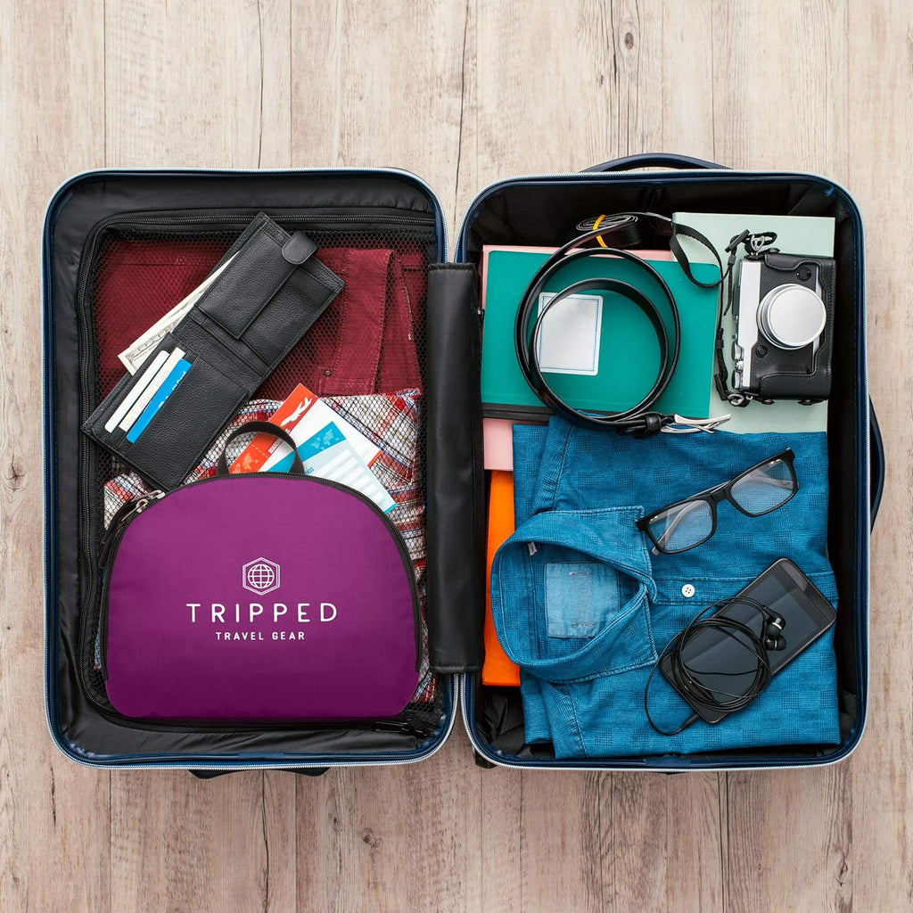 Traveling Backpack- Foldable Collapsible Lightweight Backpack for Travel (Leila Purple) 35 Liters