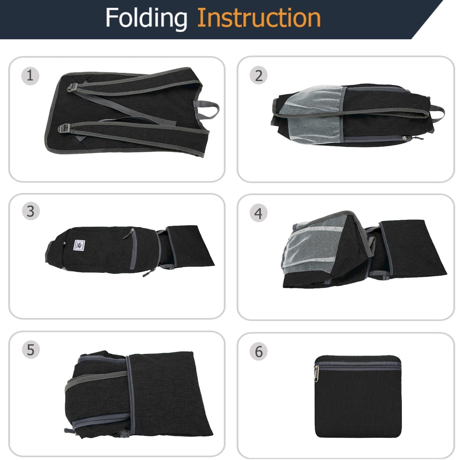 Small Daypack 15L Hiking Backpack Packable Lightweight Travel Day Pack Casual Foldable Shoulder Bag for Women Men