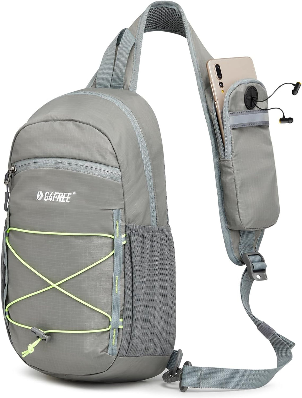 Sling Bag Backpack RFID Blocking Crossbody with Front Pocket Hiking Daypack Outdoor Chest Bag for Women Men