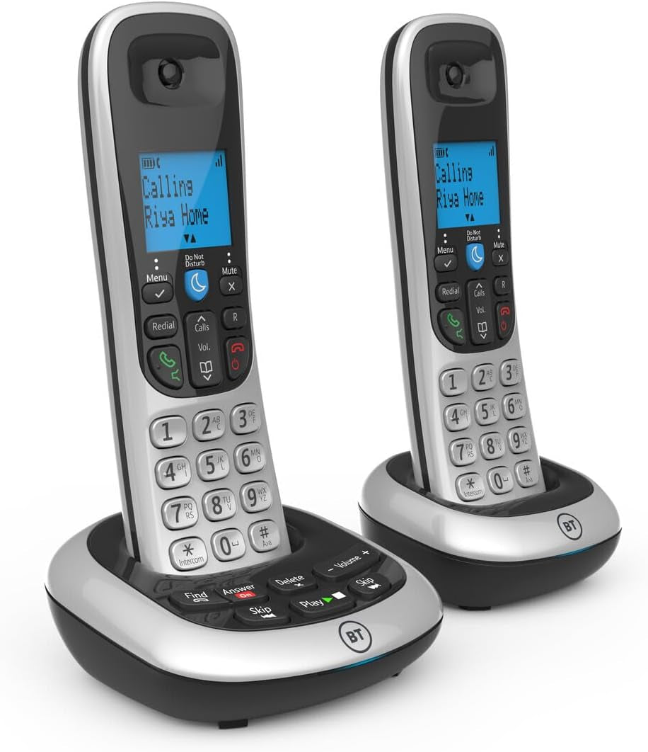2700 Cordless Landline House Phone, Nuisance Call Blocker, Do Not Disturb Button, Answer Machine, Twin Handset Pack