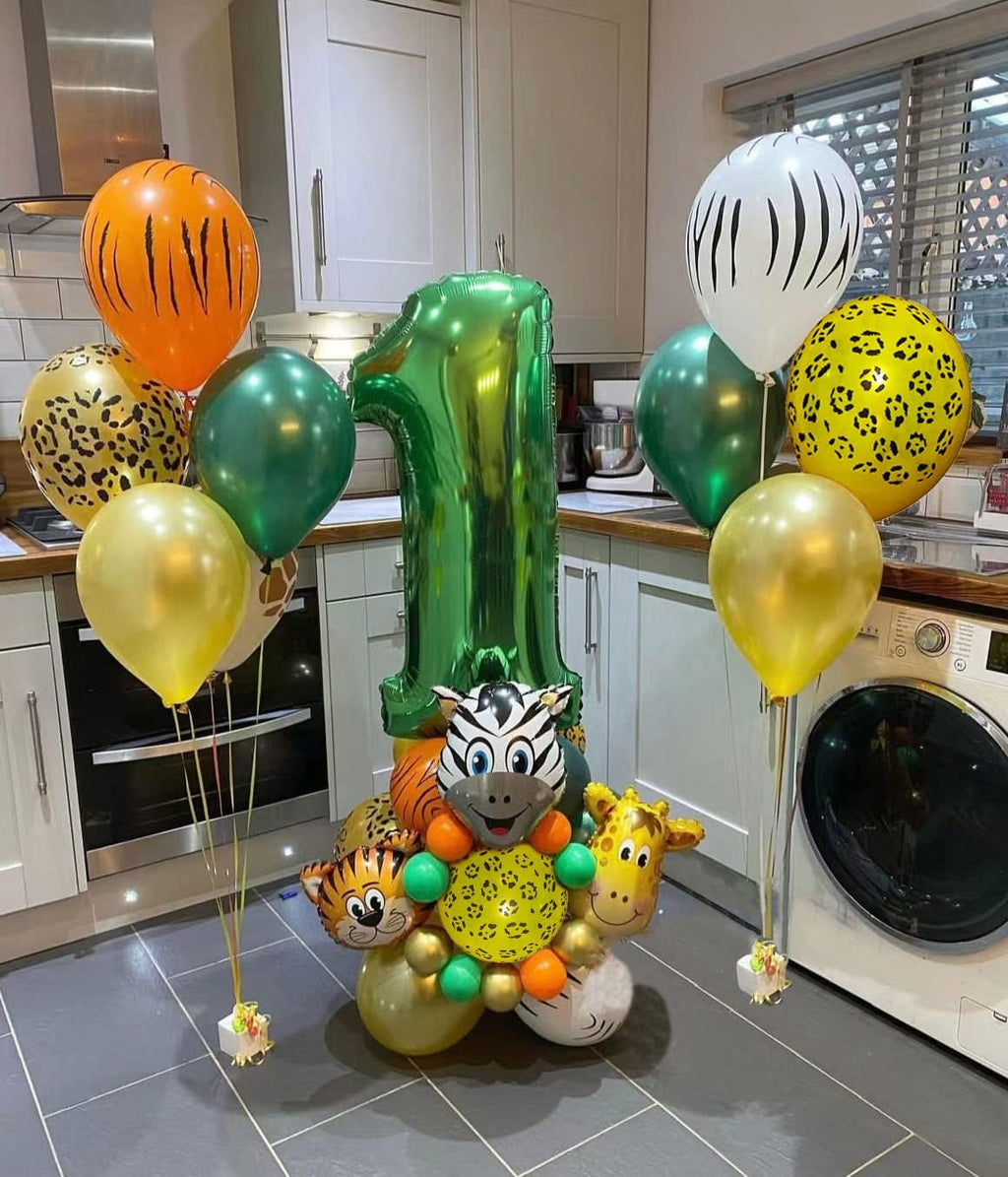 Jungle 1St Birthday Decoration - Wild One, Giraffe & More Balloons
