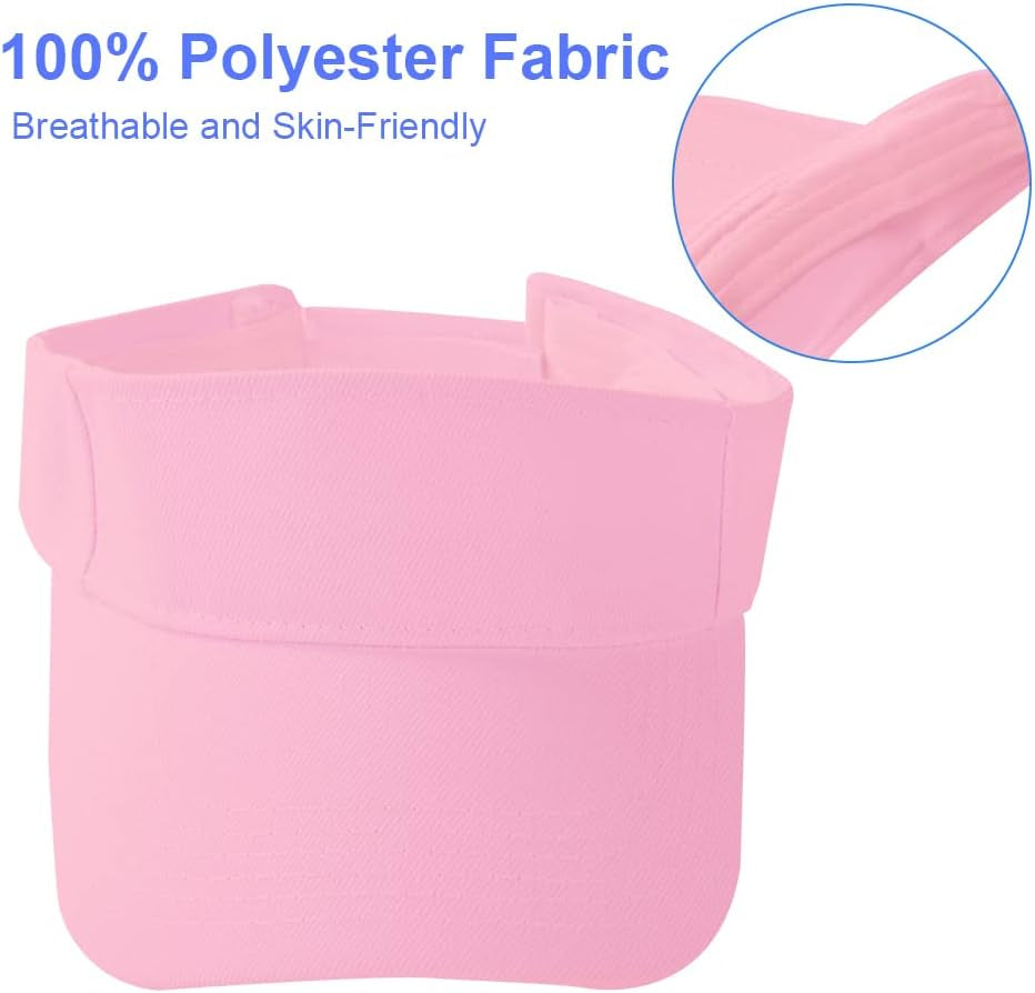 Sun Visor Cap for Women, Plain Empty Top Baseball Cap Adjustable Sports Casual Cap, Breathable Ponytail Baseball Hat, Unisex Twill Golf Tennis Summer Visor Hats for Outdoor