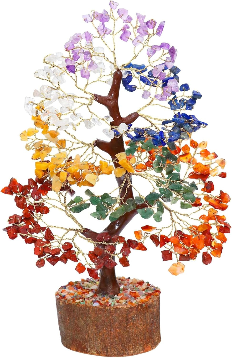 Seven Chakra Crystal Tree Birthday Gifts for Women & Men, Crystal Tree of Life Sister Birthday Gifts Home Decor Healing Crystals Gifts for Mom Positive Energy New Home House Warming Gift Women