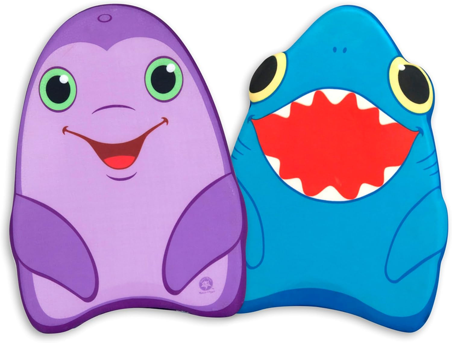 Sunny Patch Dolphin and Shark Kickboards - Learn-To-Swim Pool Toys (Set of 2)