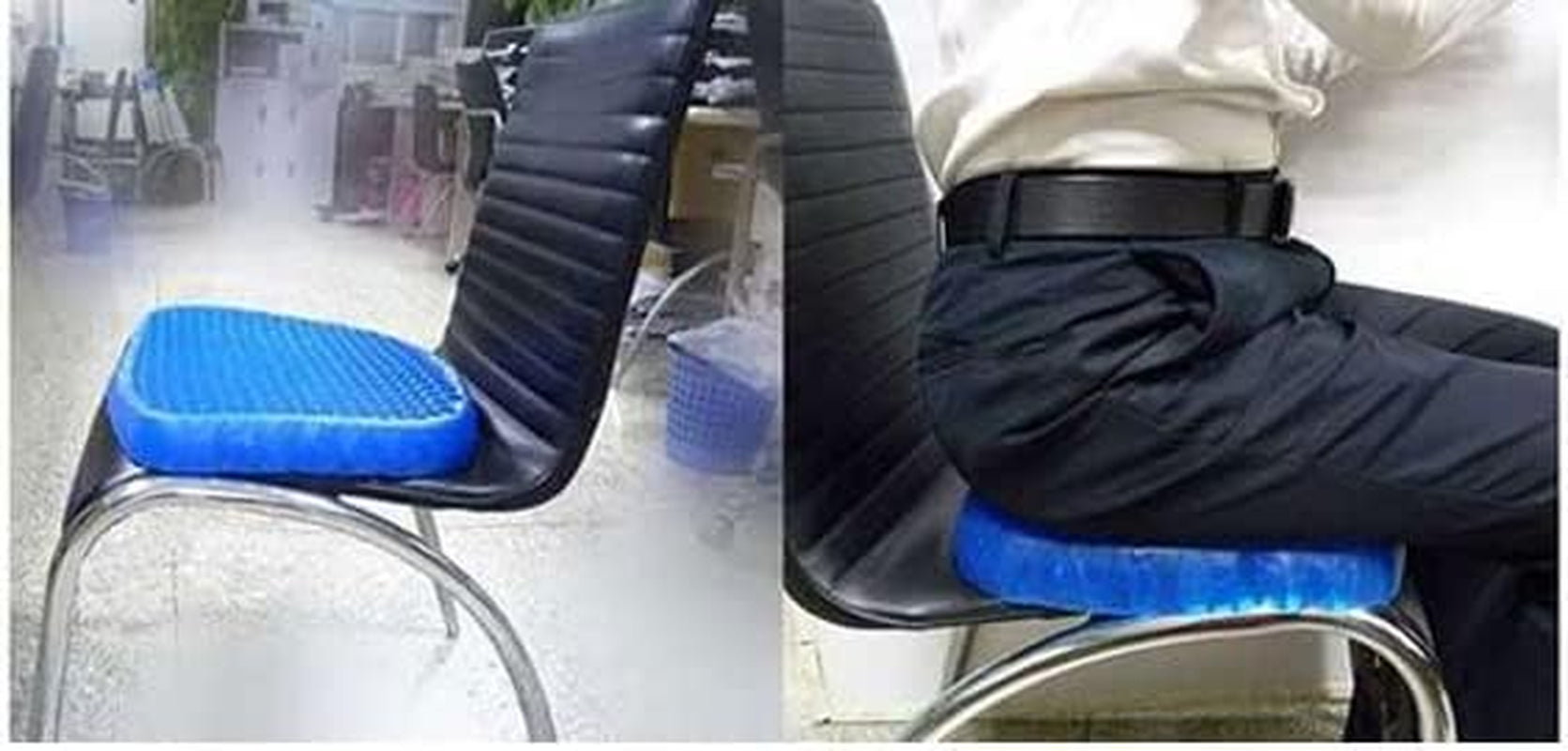 1 X GEL Seat Cushion with Cover -EGG Seat Cushion, Tailbone & Lumbar Support, Truck Driver, Wheelchair, Office Chair, HONEYCOMB Seat Cushion, Orthopaedic Seat Cushion Support Pad (1 Cushion)