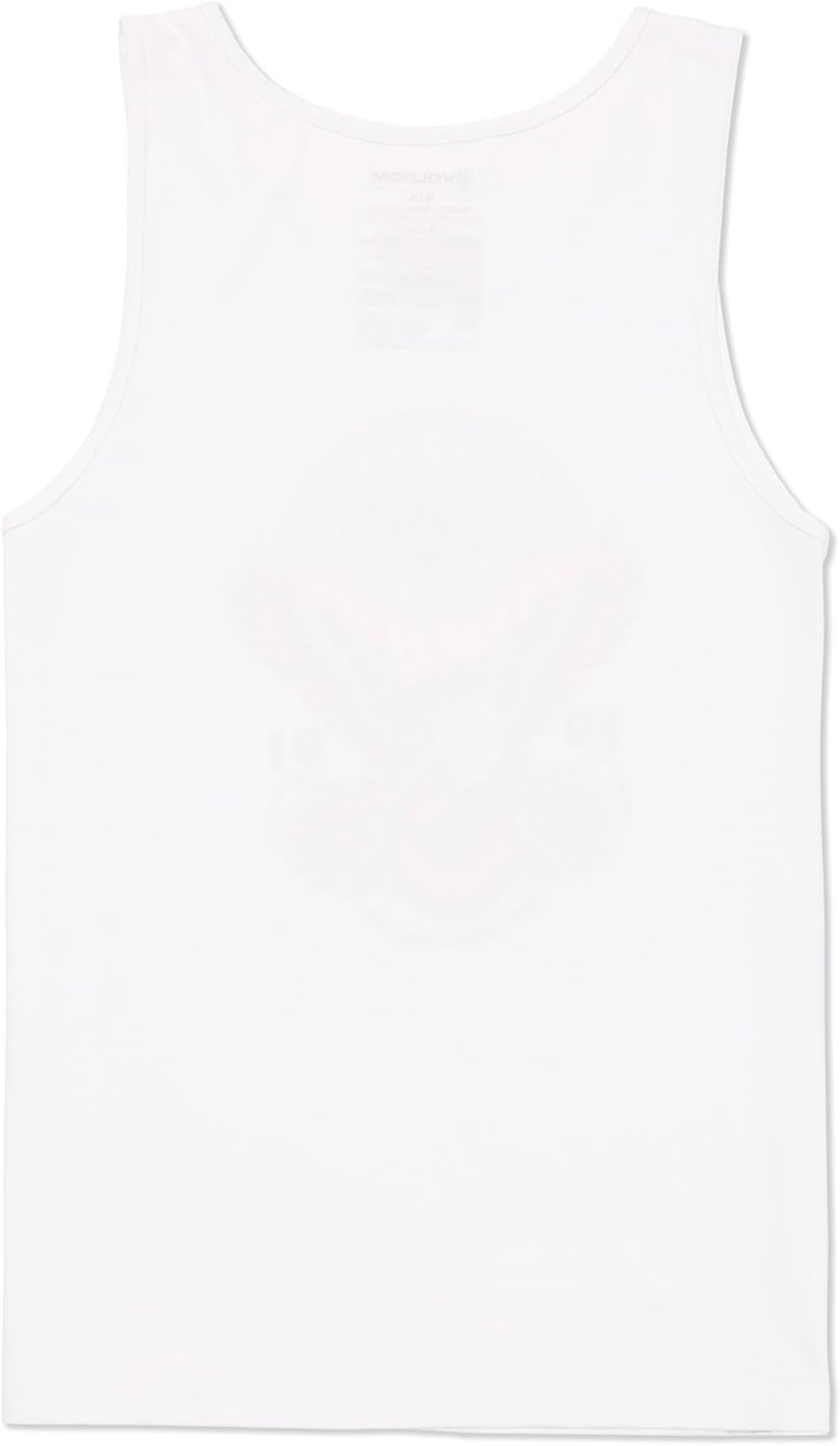 Men'S Solid Heather Tank, White-New, X-Large