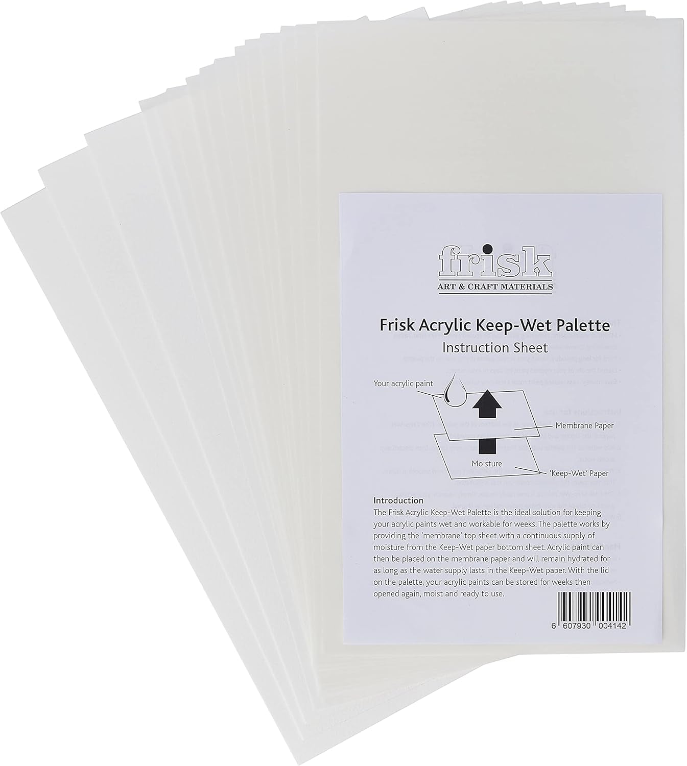 22100001 Acrylic Keep-Wet Palette Refill Pack, White,343 X 216 X 19Mm