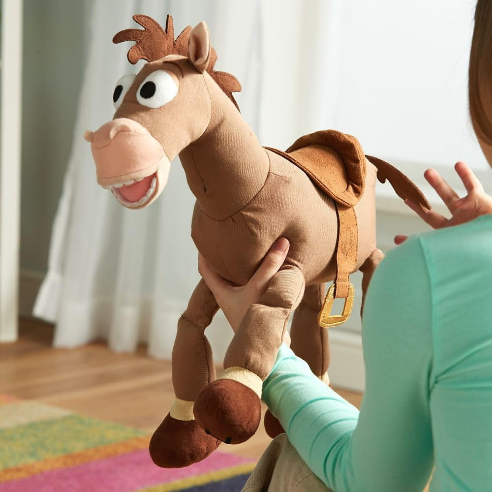 Official Toy Story Plush, Bullseye, Iconic Cuddly Toy Character with Embroidered Eyes and Soft Plush Features, Suitable for All Ages