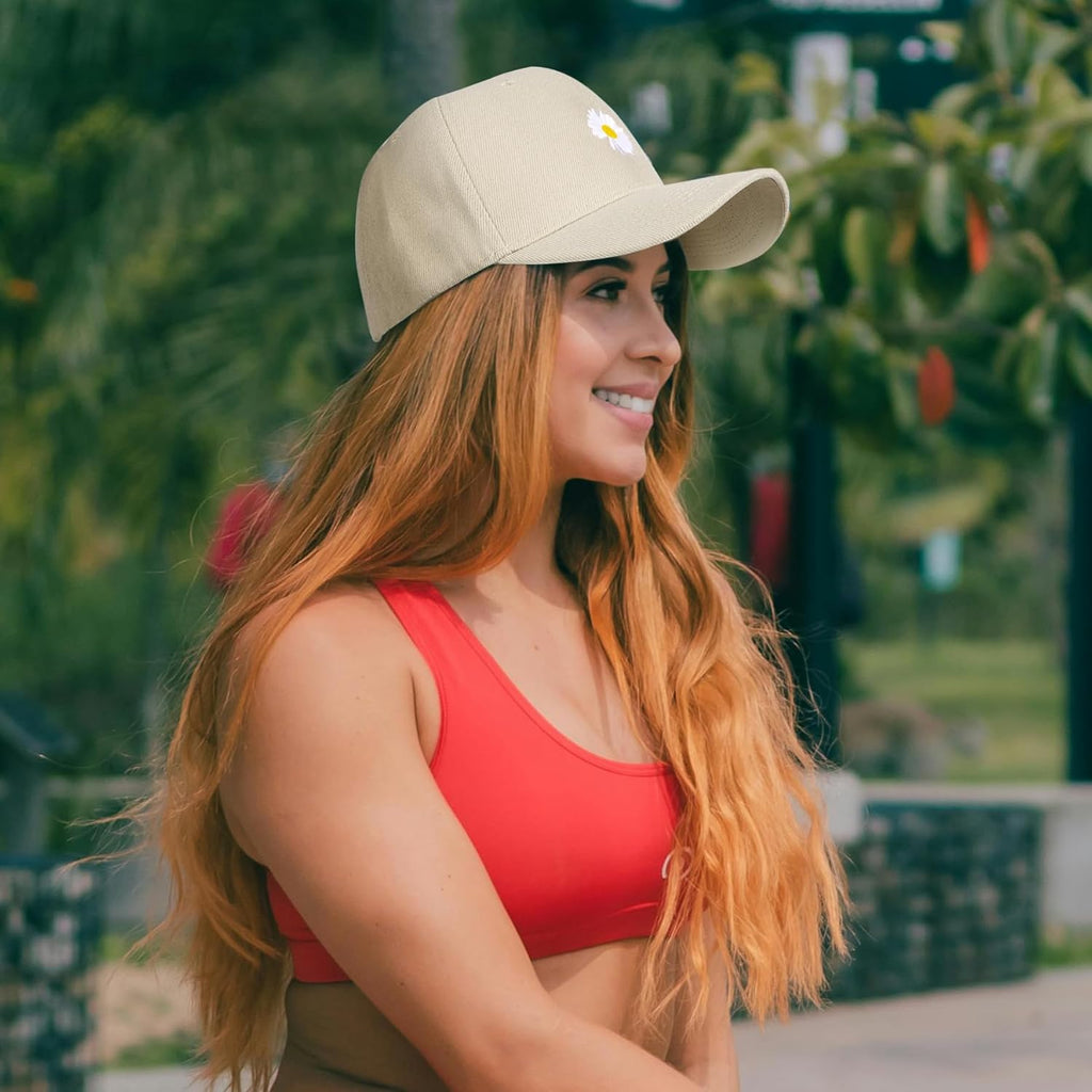 Ladies Baseball Caps - Baseball Cap for Women, Daisy Adjustable Ladies Baseball Caps for Womens Casual Summer Outdoor Sports Dad Peaked Sun Cap UK