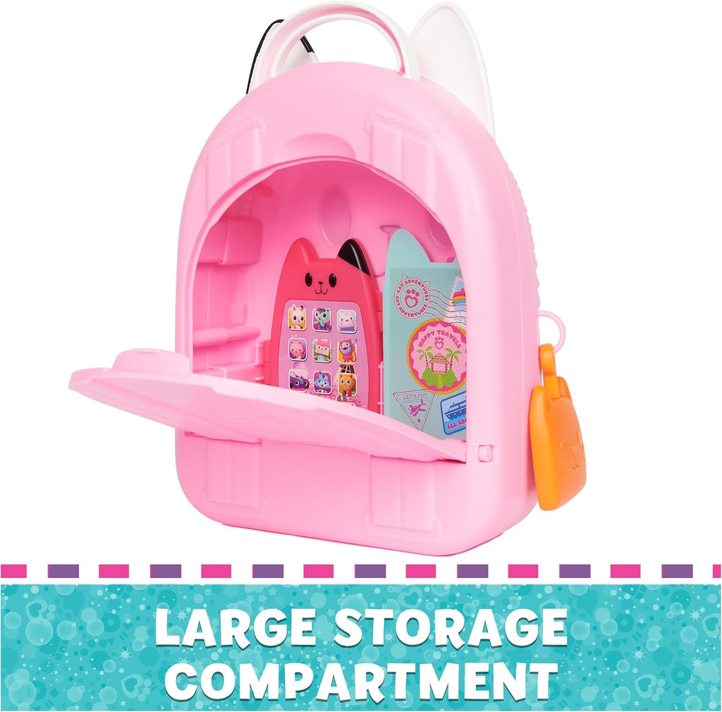 , Gabby Girl On-The-Go Travel Set, Pretend Play Travel Toys, Toy Passport, Toy Phone and Compass Charm, Kids Toys for Girls & Boys 3+
