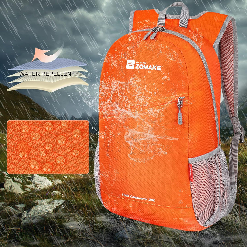 Lightweight Packable Backpack 20L, Foldable Backpacks Small Daypack for Hiking Water Resistant Day Bag for Travel